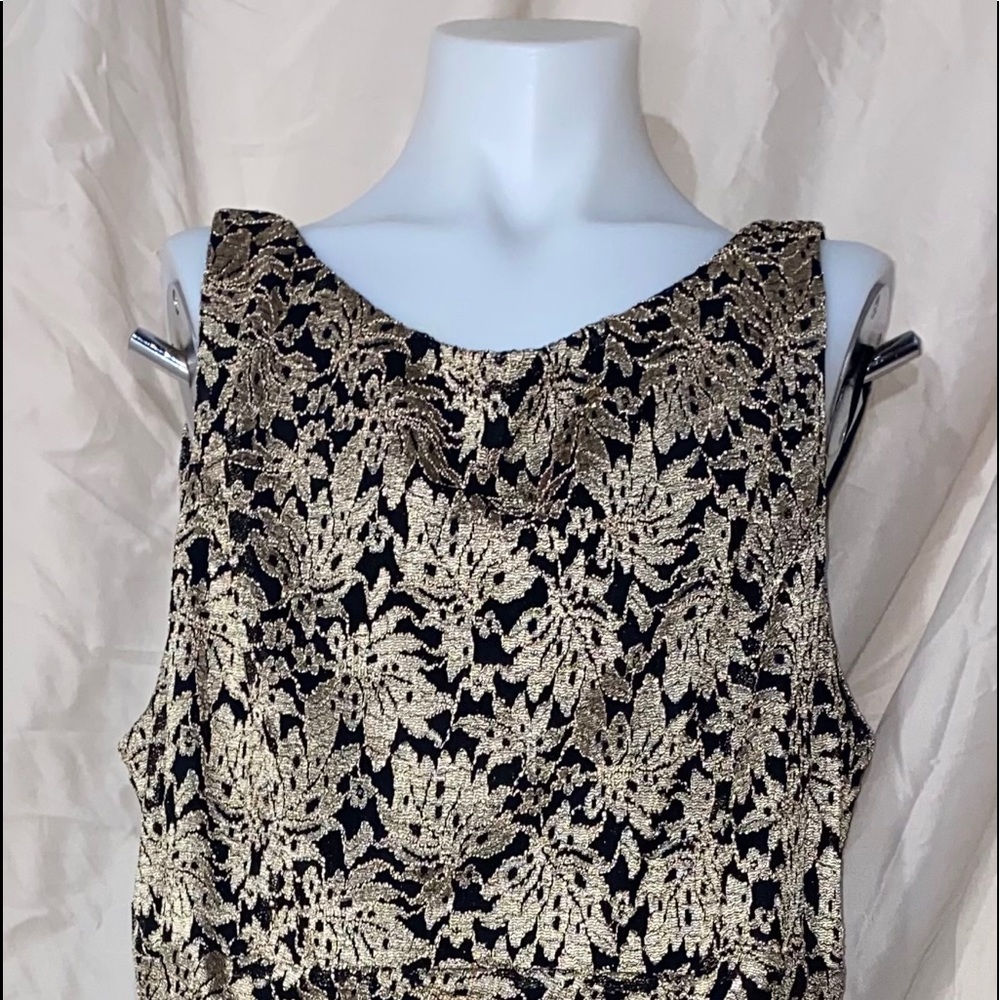 Gold and black dress- midnight velvet